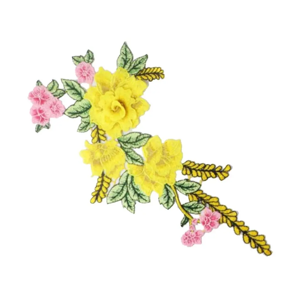 

3D Luxury Sewing Peony Flower Cheongsam Garment Rose Applique Clothes Accessories Embroidery Patch