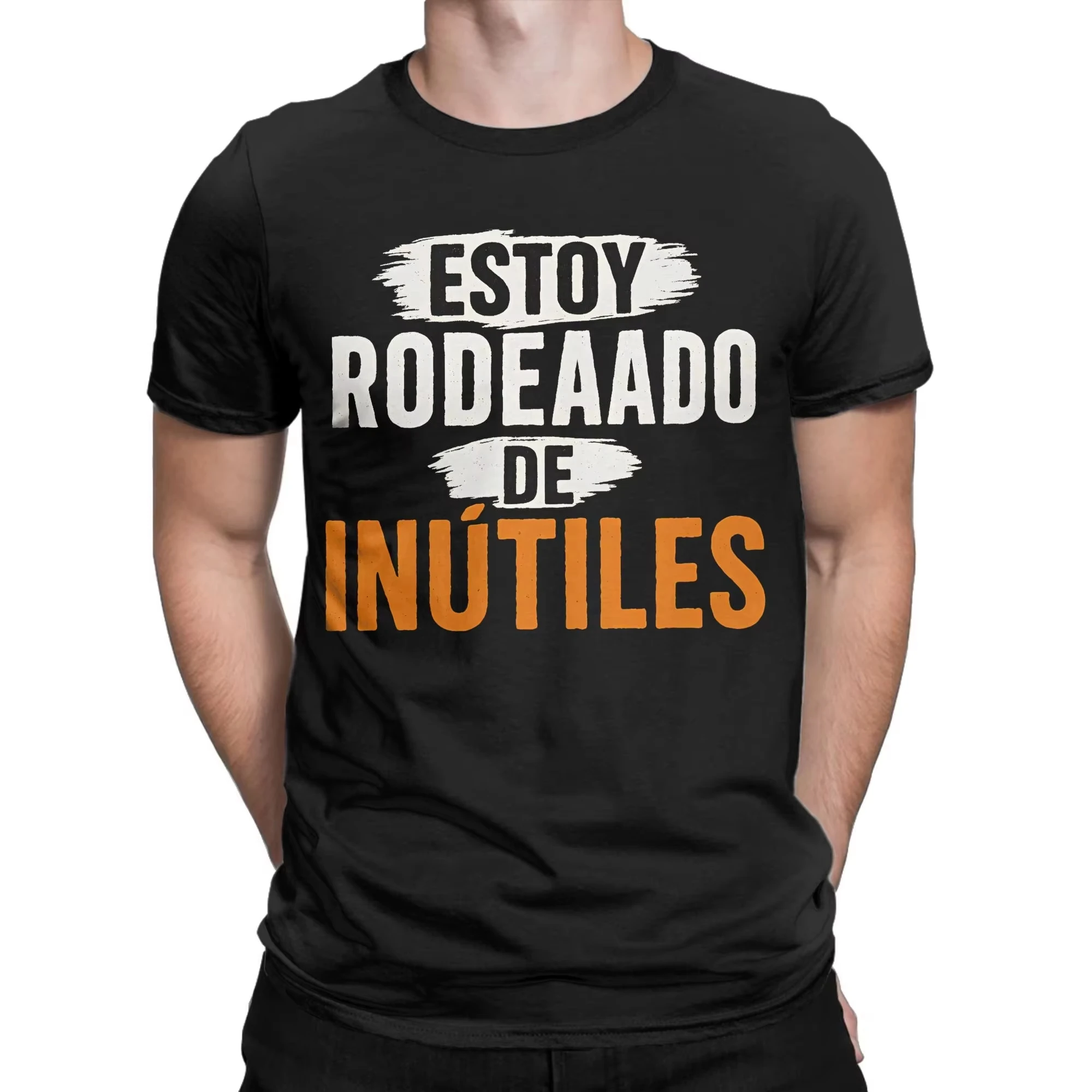 There Are Nutteless All Around Me Herren-T-Shirts, lustige spanische Phrase, Humor, Neuheits-T-Shirts, kurzärmeliges T-Shirt mit O-Ausschnitt, reine Baumwolle