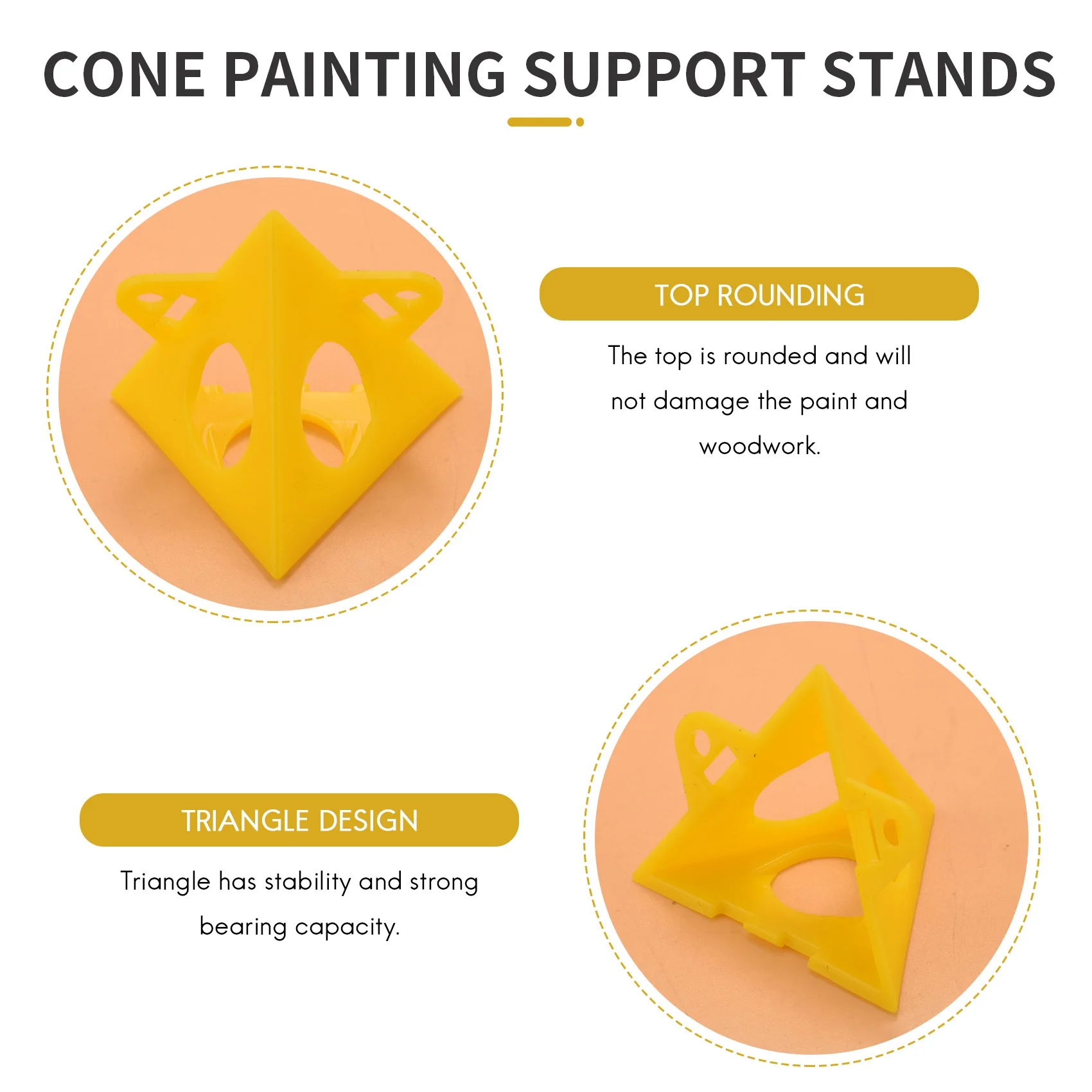 20Pcs Painter's Pyramid Stands,Cabinet Paint Stands for Canvas Cabinet Door Risers,Pouring Paint Canvas Support Stands