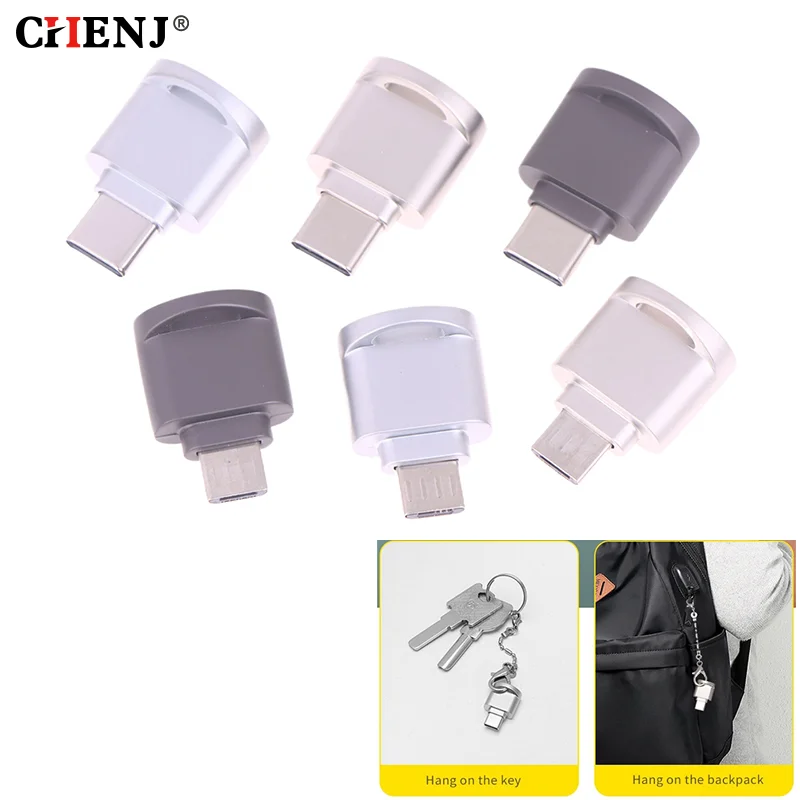 Type-C TF Mobiele Kaartlezer Zinklegering USB 3.1 Type-C ForXiaomi Huawei ForSamsung Laptop multifunctionele OTG Kaartlezer