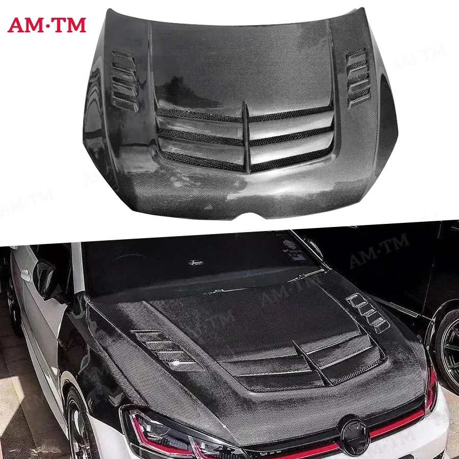 Für Volkswagen Golf 7 7.5 2014-2021 Auto Frontstoßstange Motorhaube Lüftungsschlitze Carbonfaser-Teile Upgrade Karosserie-Kits