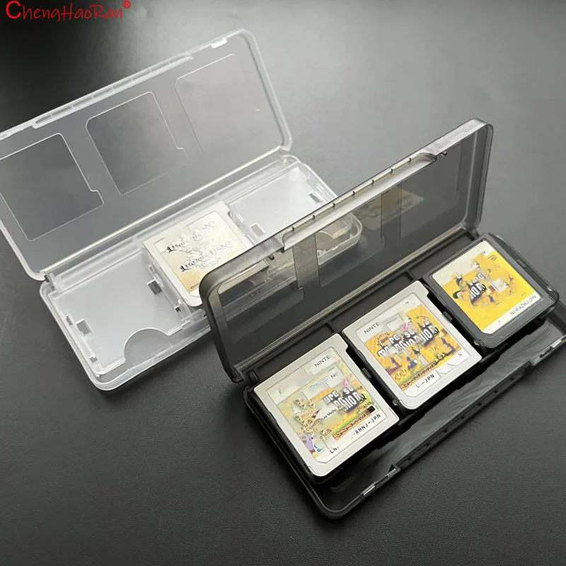 1/5 Uds. Para caja de tarjetas de juego 3DS 6 en 1 caja de almacenamiento de correa de tarjeta de juego caja de tarjetas NDSI NDSL NEW3DSLL caja de protección de correa de tarjeta
