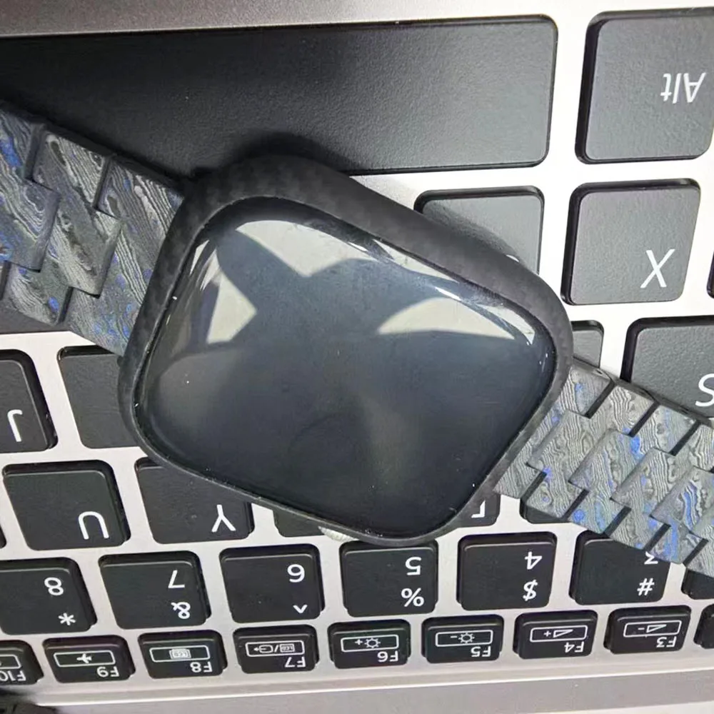 Custodia per orologio sottile in fibra di carbonio Kevlar da 46 mm 42 mm per Apple Watch S10 S11 Custodia protettiva in fibra aramidica