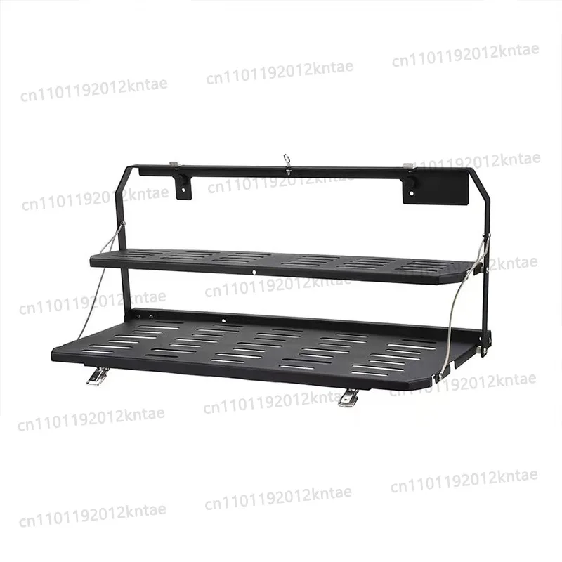 Pull-down tailgate table, rear door folding table, shelf storage box, luggage rack carrier