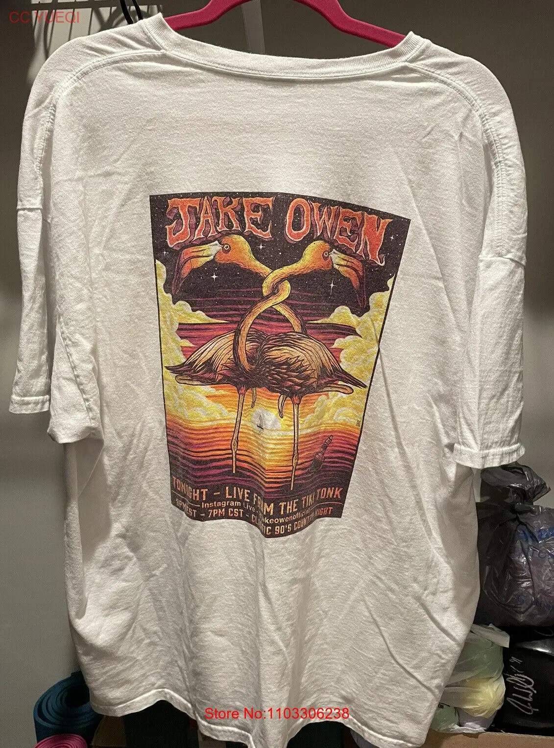 JAKE OWEN LIVE FROM THE TIKI TONK 2XL T Shirt Armpit To Armpit 25.5 In No Tag