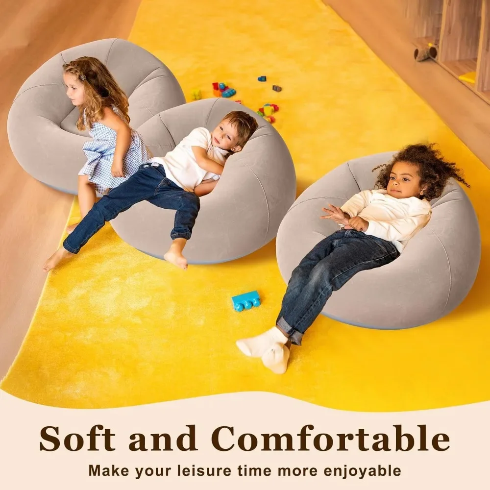 Bean Bag Chairs Inflatable Camping Chairs Inflatable Lazy Sofa Blow up Chairs Folding Portable Inflatable Chair