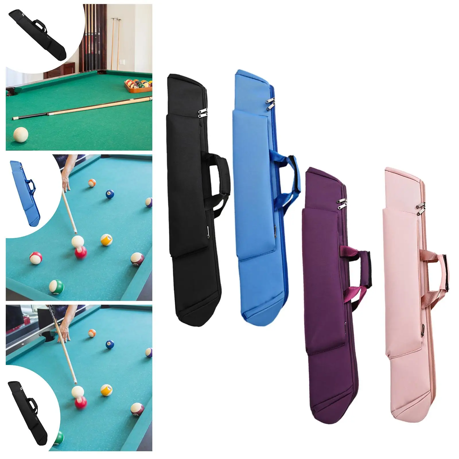 

Pool Cue Case with Zipper Pockets Sturdy Billiard Stick Carrying Case ,Pool Stick Case,