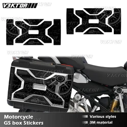 Motorcycle pannier Aluminum Alloy Side Case Side Box Trunk Sticker Suitcases Decal For R1200GS R1250GS 2004-2023 Triple Black