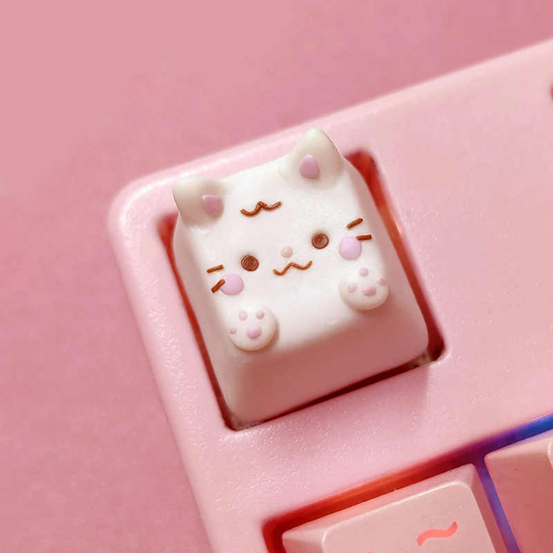 Personalized Cute Keycaps Handmade Soft Clay Mechanical Keyboard Keycaps Pig/rabbit Keycaps Suitable for Mechanical Keyboards