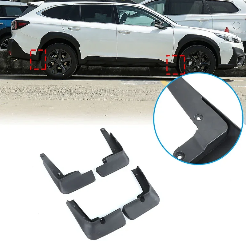 

For Subaru Outback 2021 PP Material Black Mudflap Fender Mudguards Mud Flaps Guard Splash Flap 4Pcs Car Front Rear Mudflaps