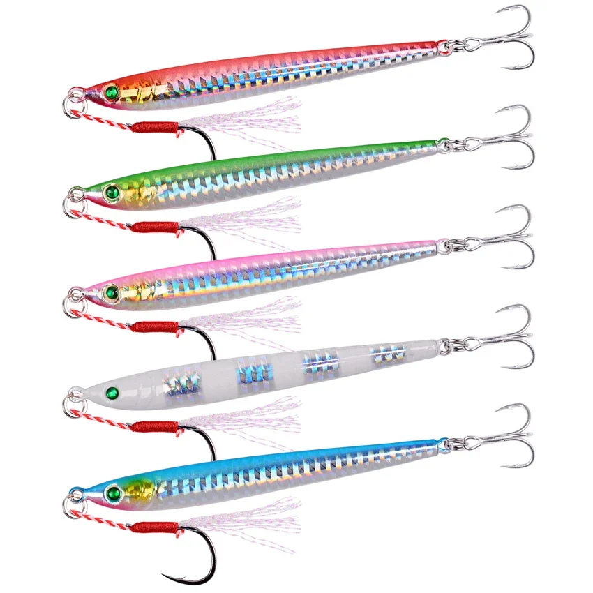 1pcs Metal Jig Fishing Lure 7/10/14/21/28/40g Trolling Hard Bait Bass Sea Fishing Bait Tackle Trout Jigging Lure Saltwater Lures