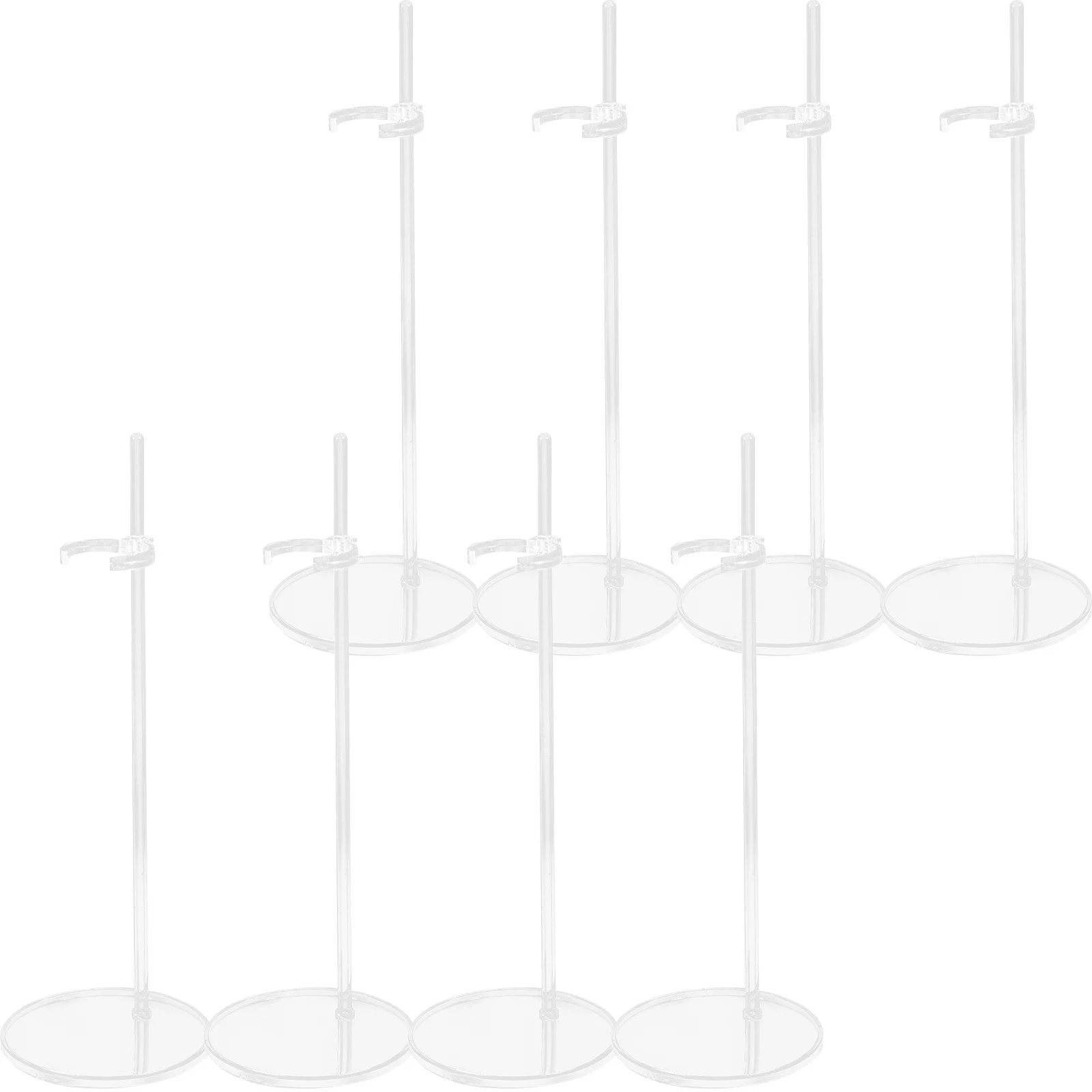 

8pcs Display Stands Transparent Adjustable Plastic Base For 11-13 Inch Action Figures Statue Display Shelf Stand Holder