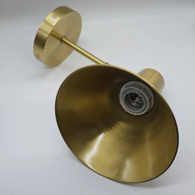 100% pure copper cone wall light brass sconce lighting fixture LED brass wall lamp 17cm size copper horn shade lighting
