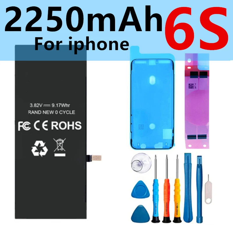 For Apple  For iPhone SE 2  6 6s 6p 6sp 7 7p 8 Plus x xr xs Max 11 12 13 Pro Battery With Tools New Phone Battery