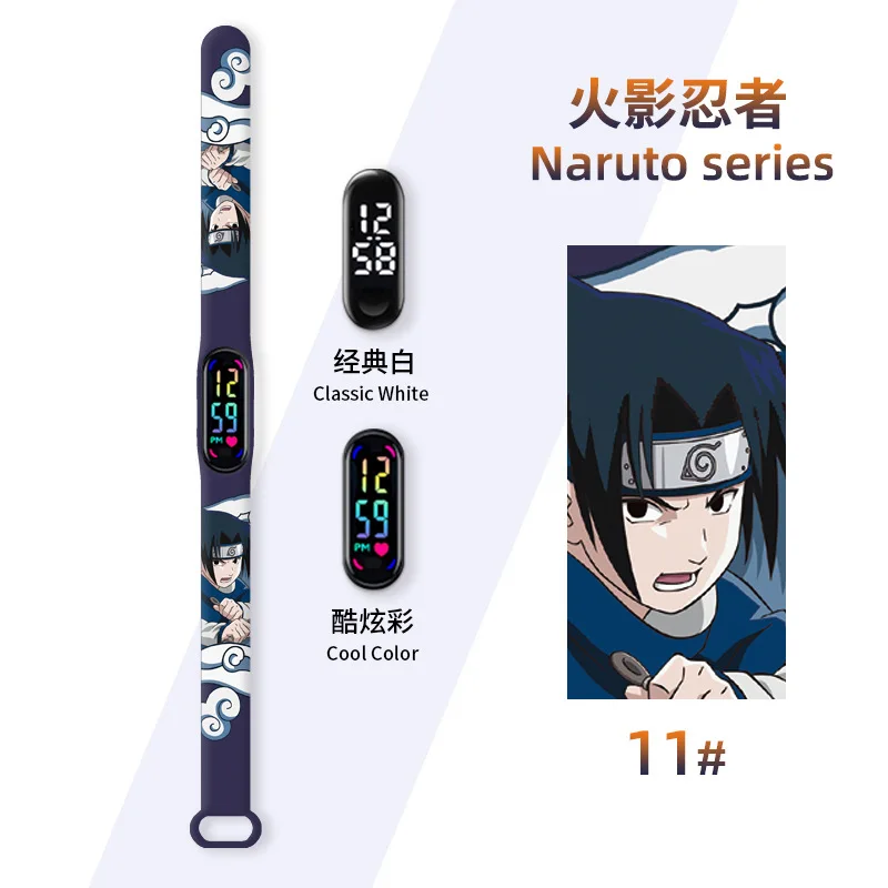 Naruto Amine Strap for Xiaomi Watchbands Mi Band 8 7 6 5 4 3 Silicone Strap Sasuke Kakashi Mi8 Mi7 Mi5 Wrist Strap Accessories