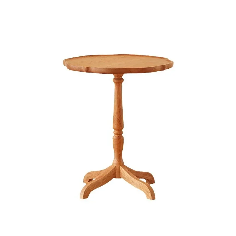 cherry wood coffee table, central and northern European all solid wood ancient style, small apartment negotiation table