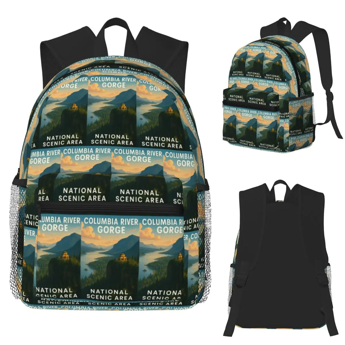 Columbia River Gorge And Vista House At Sunset, mochila para estudiantes, mochila escolar, mochila de viaje para senderismo, mochila de moda, bolsos de hombro