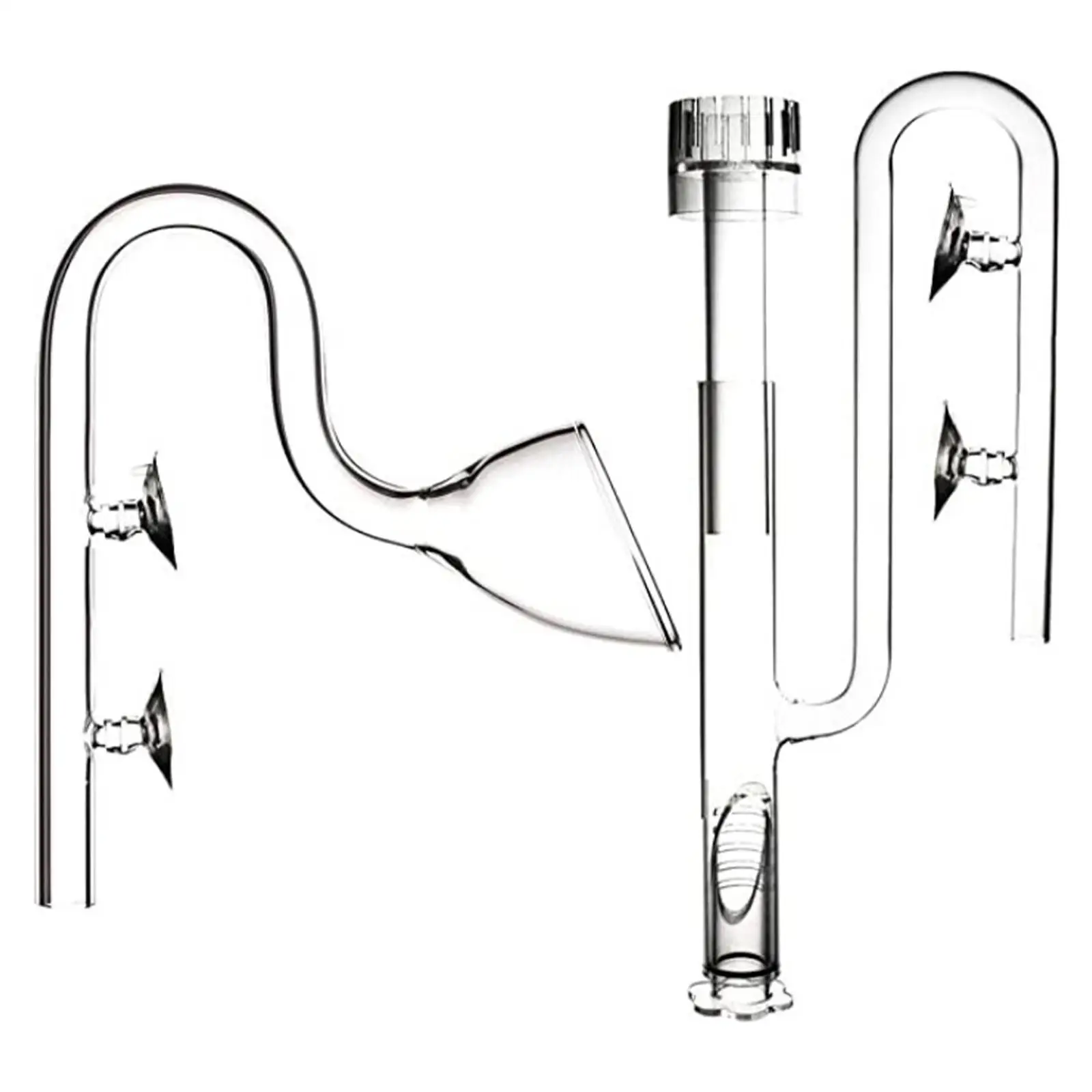 Aquarium Surface Skimmer Filter Glass Lily Pipe System for Fish Bowl Inlet Outflow Water Filtration