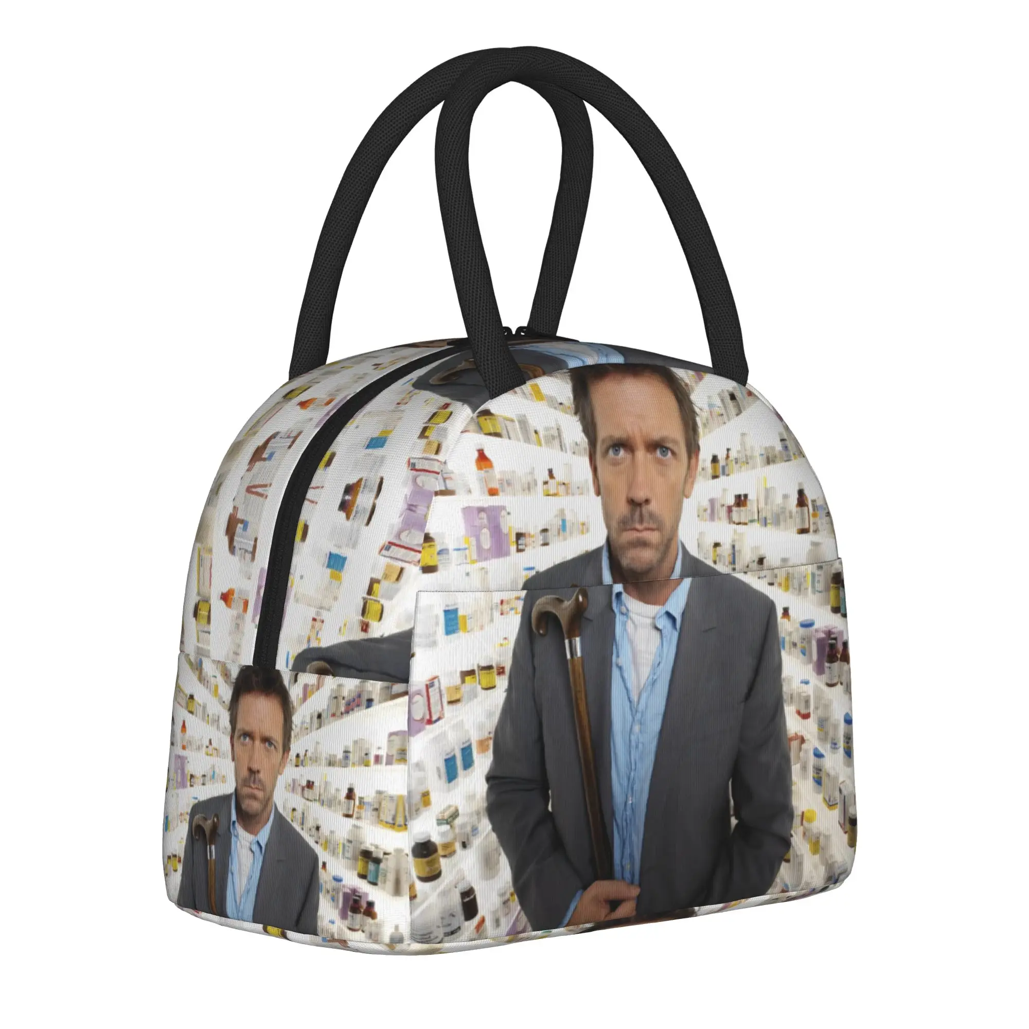 MD Dr Gregory House Accessories Insulated Lunch Bags For Picnic TV Show Storage Food Boxes Reusable Thermal Cooler Lunch Boxes