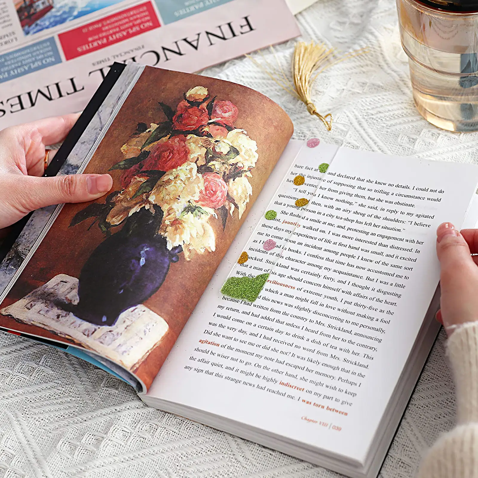 

40 шт. прозрачных акриловых закладок с кисточками для творчества и офисных принадлежностей