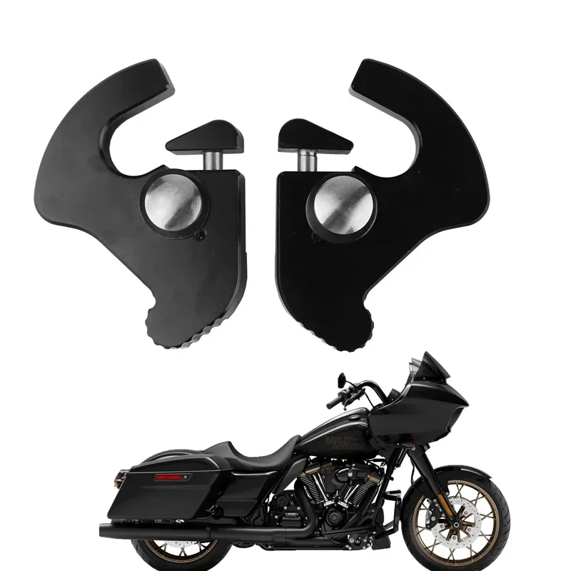 For Harley Touring Electra Street Glide Softail Road King Fat Boy Motorcycle Detachable Rotary Sissy Bar Rack Docking Latch Kit