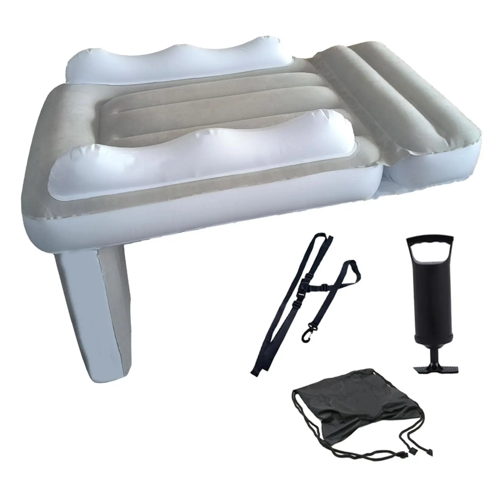 سرير طائرة قابل للنفخ سرير قابل للنفخ سرير طائرة مع حزام سرير هوائي للسفر مرتبة هوائية للأطفال للسفر والتخييم وقطار النزهة ورحلة السيارة