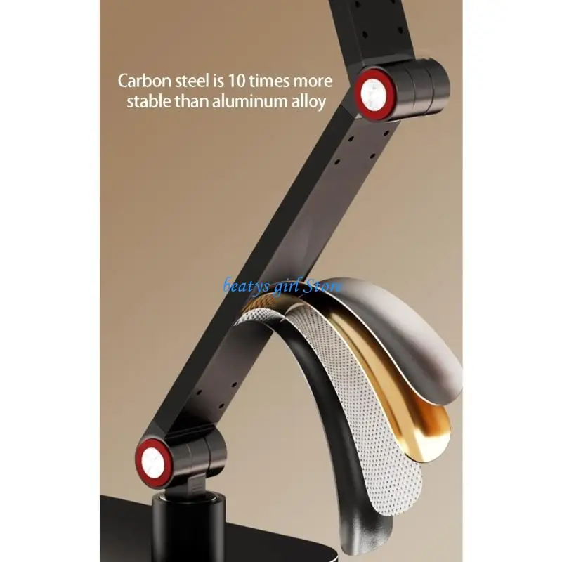 C7AB Phone Stand with Adjustable Articulated Arm for Desk Use, Video Calls, Study, and Home Office