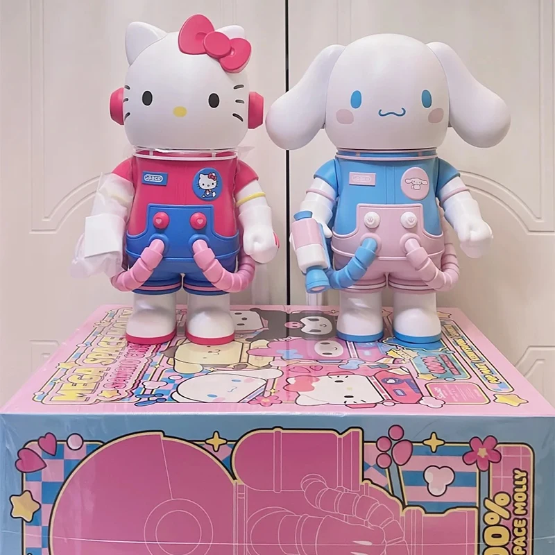 Оригинальная фигурка Mega Space Sanrio Hello Kitty Melody Kuromi Kawaii Molly 400%, коллекция игрушек для взрослых и детей, рождественские подарки для девочек