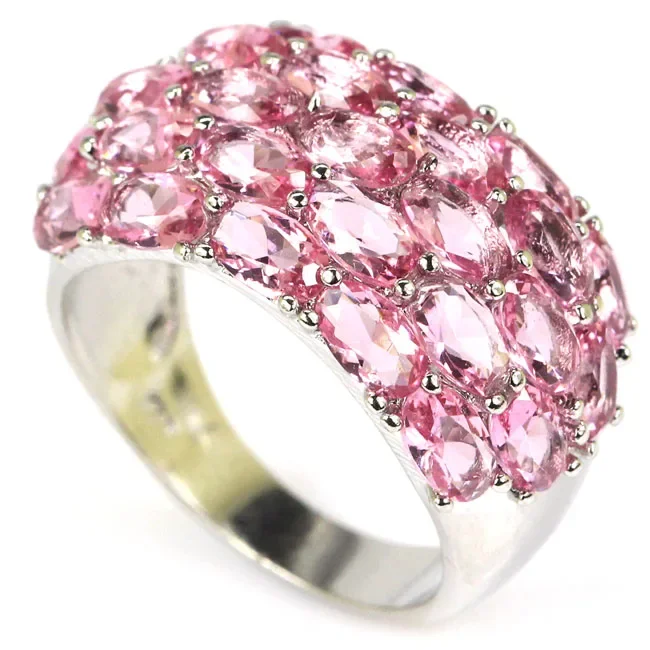 Imagem -04 - Anel de Prata Esterlina Personalizado para Mulheres Solitário Tanzanite Rosa Morganite Laranja Spessartine Granada Roxo Espinélio Casamento ma 5g 925