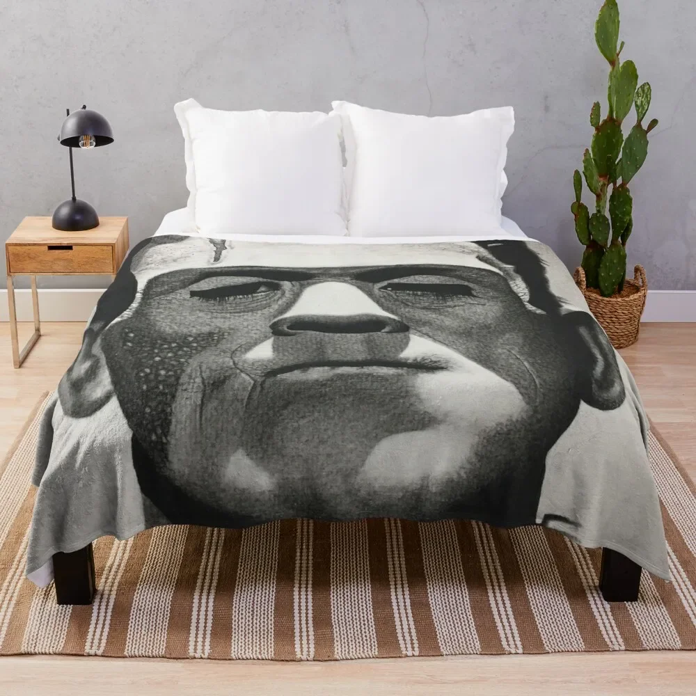 

Classic Monster Frankenstein Charcoal Drawing Throw Blanket Modern Design Soft Blanket for Home Decor
