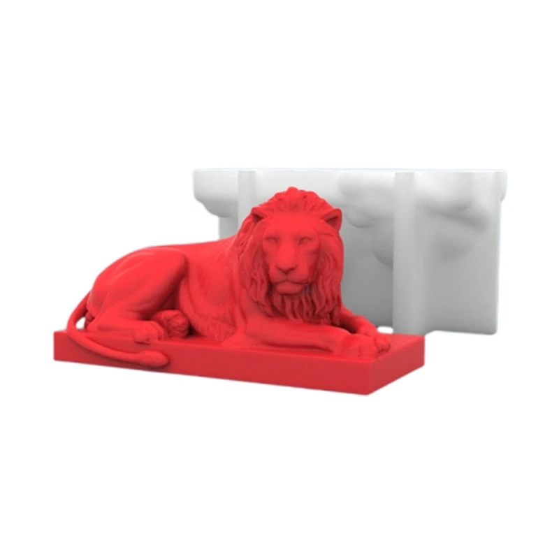 Lion Silicone Mold Unique Animal Statue Soy Wax Mold Home Decor