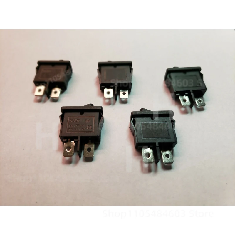 10Pcs 2 Pin Flat Rocker Switch 20 * 9 * 25mm 6A 250V 10A 125V