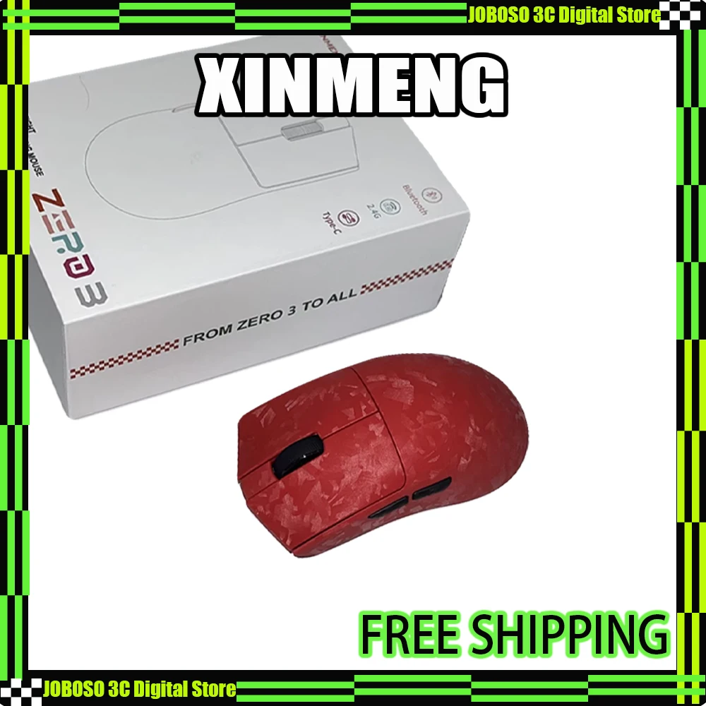 

XINMENG ZERO3 E-sports Mouse Wireless Bluetooth PAW3950 Lightweight Composite Carbon Fiber Gaming Mouse Office Computer FPS