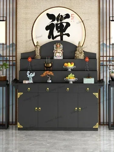 HOME New Chinese Style Altar Incense Burner Table Buddha Shrine  Middle Hall Prayer Altar Table Three-Layer Incense Fire