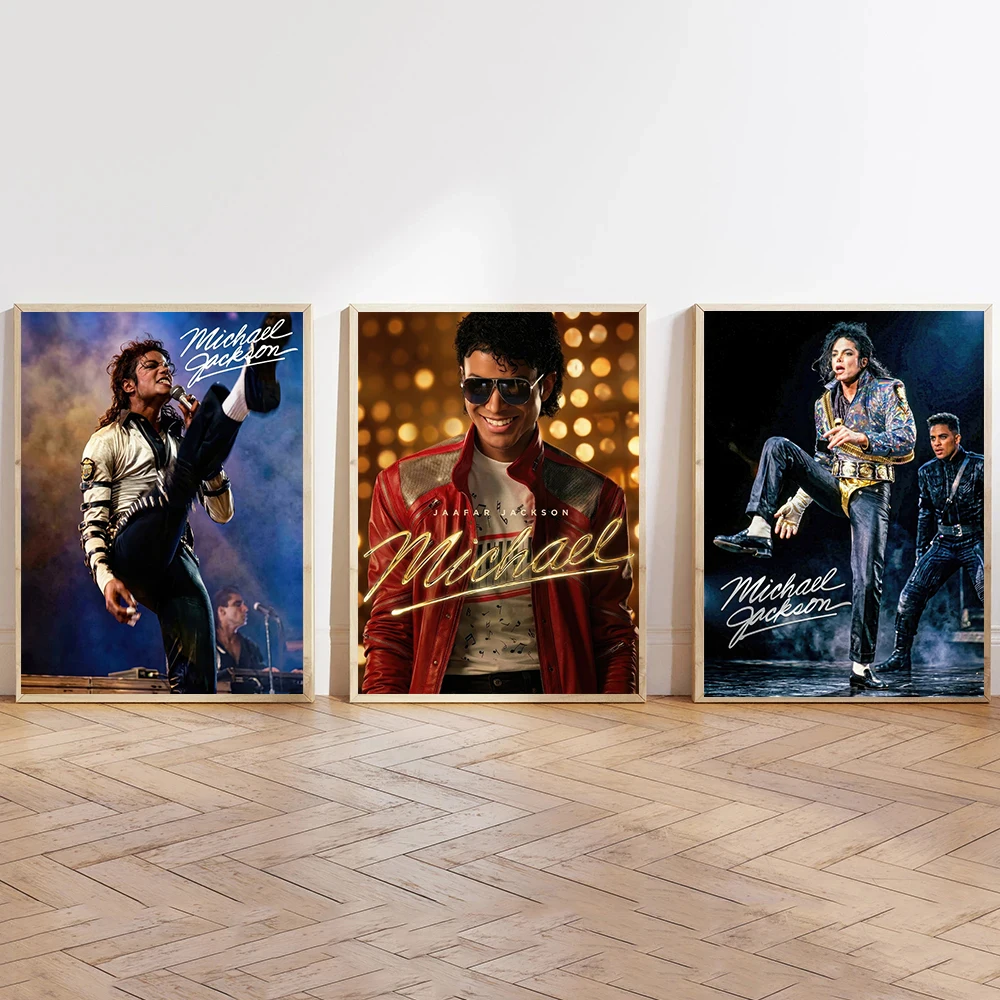 Affiche photographique Michael Jackson, album musical, impressions de danse Moonwalk, peinture sur toile, tableau mural, décoration de la maison