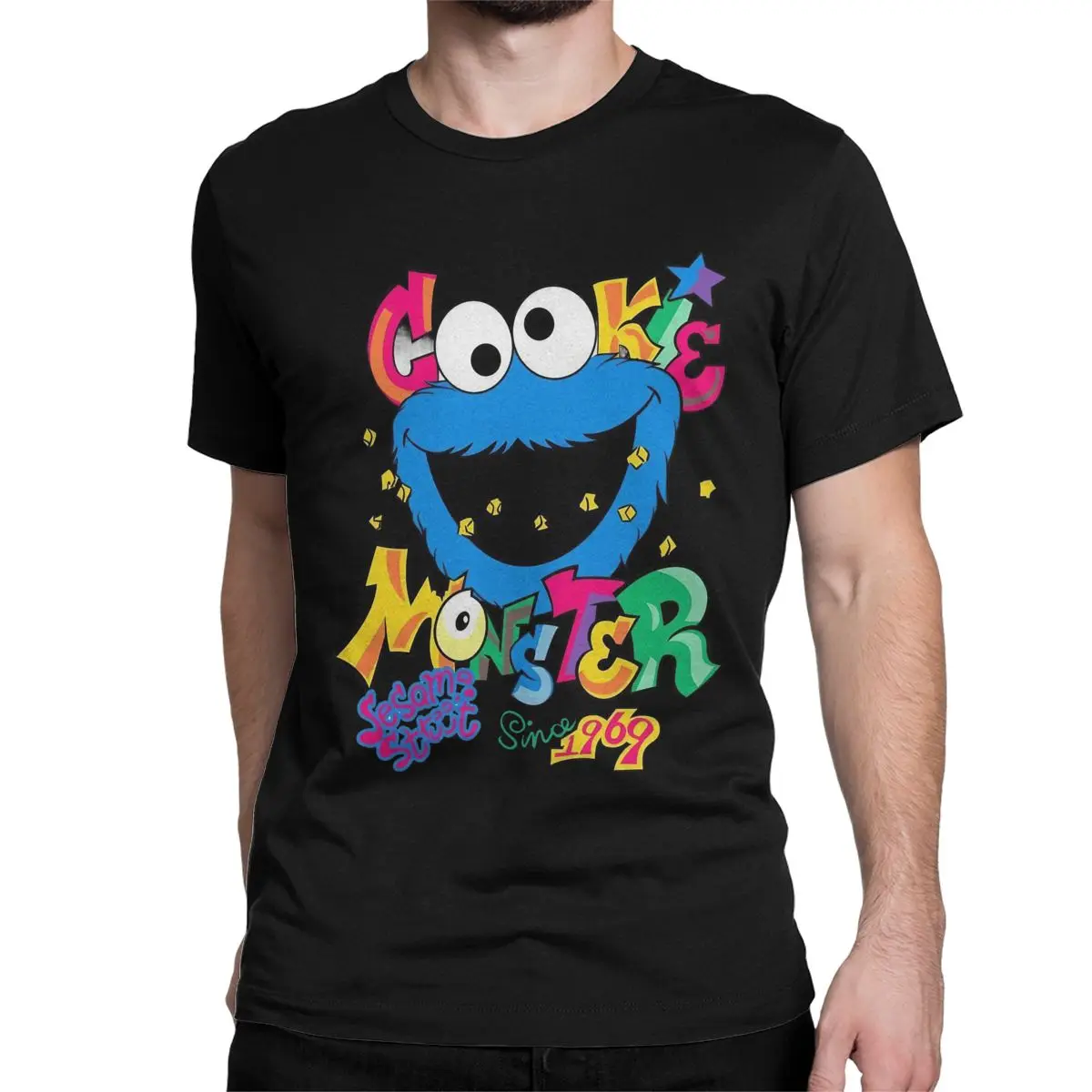 Cookie Monsters Cartoon T Shirts Men Women's Cotton Novelty T-Shirts Sesames Streets Tee Shirt Short Sleeve Clothes New Arrival