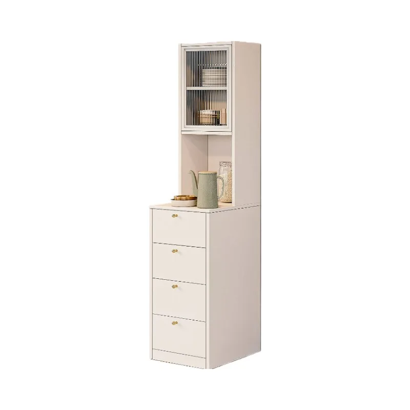 Solid wood refrigerator crevice side kitchen locker bathroom narrow drawer bedside side