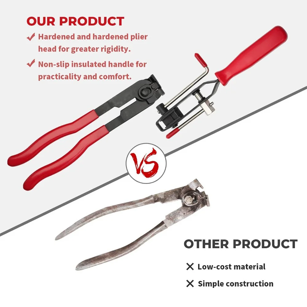 Imagem -04 - Kit de Ferramentas Manuais de Dobra de Carro para Filtro de Combustível de Tubo de Escape e Ferramenta de Instalação Durável Multifuncional Alicate de Braçadeira de Inicialização de Junta cv 12 Peças