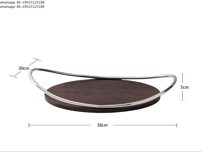 

Поднос для кофейных чашек из дерева и нержавеющей стали, для дома, гостиной, для чая, для воды, для хранения чашек, тарелка для ужина, легкий люкс, высококачественный