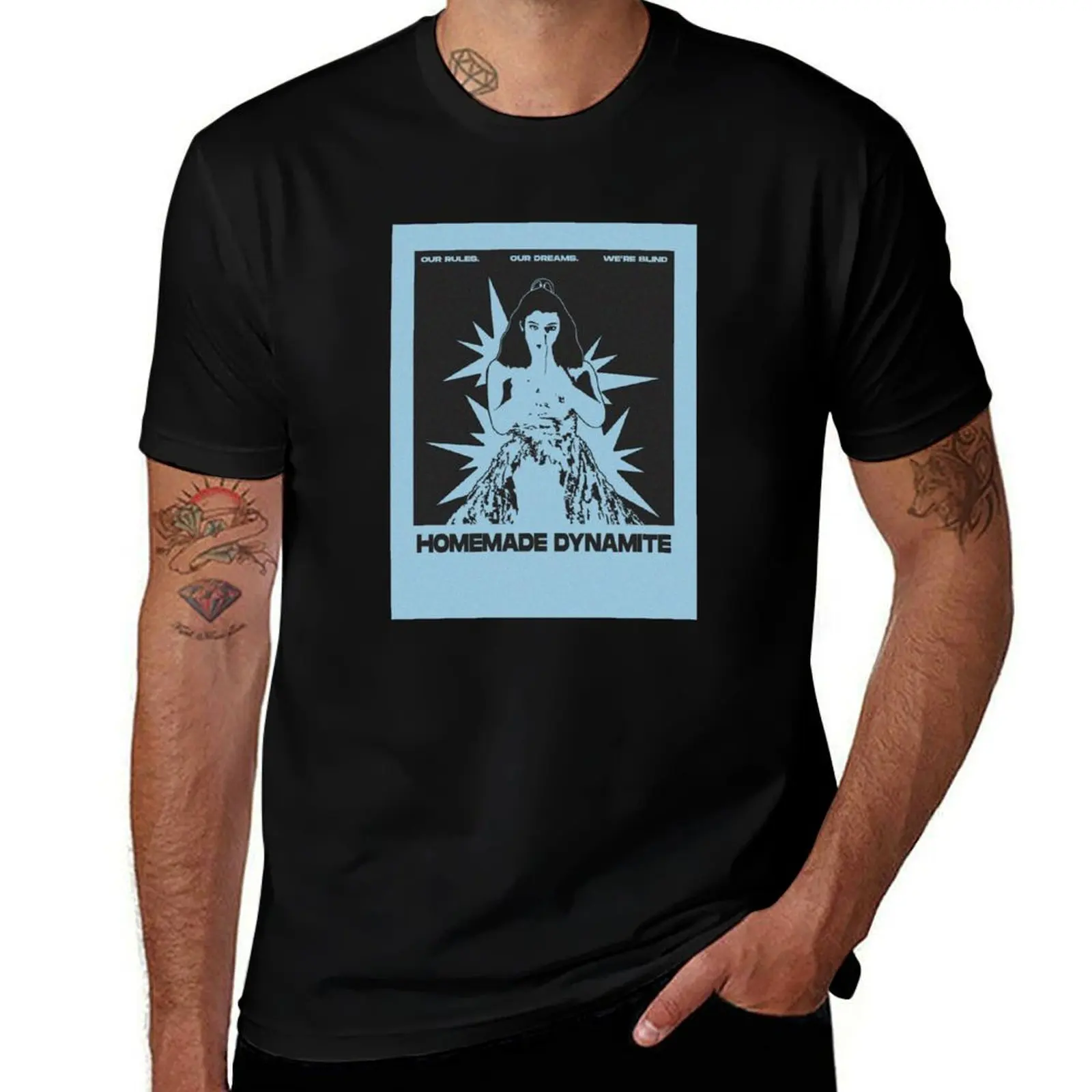 Homemade Dynamite Retro T-Shirt Basic Simple Design Short Sleeve Shirt T-Shirt