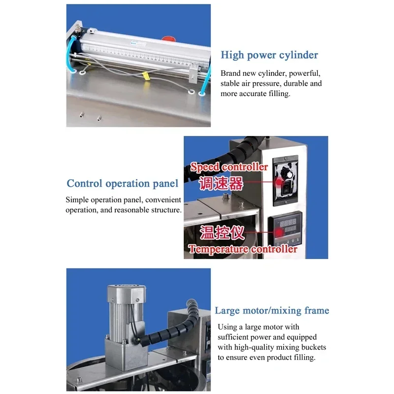 

PBOBP Single Head Heating And Stirring Paste Filling Machine Honey Cream Semi-Automatic Packaging Machine