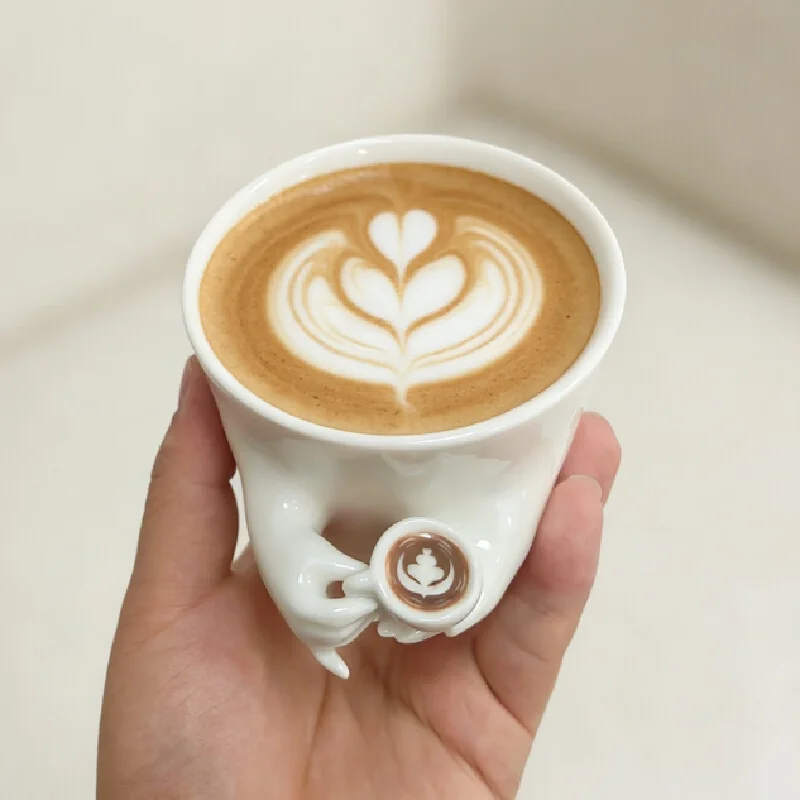 Coffee Cups Handmade Ceramic Coffee Mug Creative 3d Decor Design Porcelain Cup Customizable Gift For Home Office Daily Drink Use