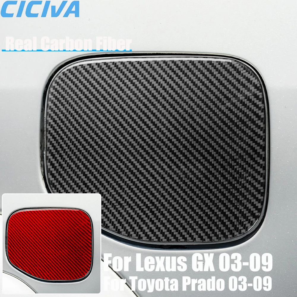 

Настоящее углеродное волокно, автомобильные аксессуары, крышка топливного газа, декоративная крышка, мягкая наклейка для Lexus GX для Toyota Prado 2003-2009