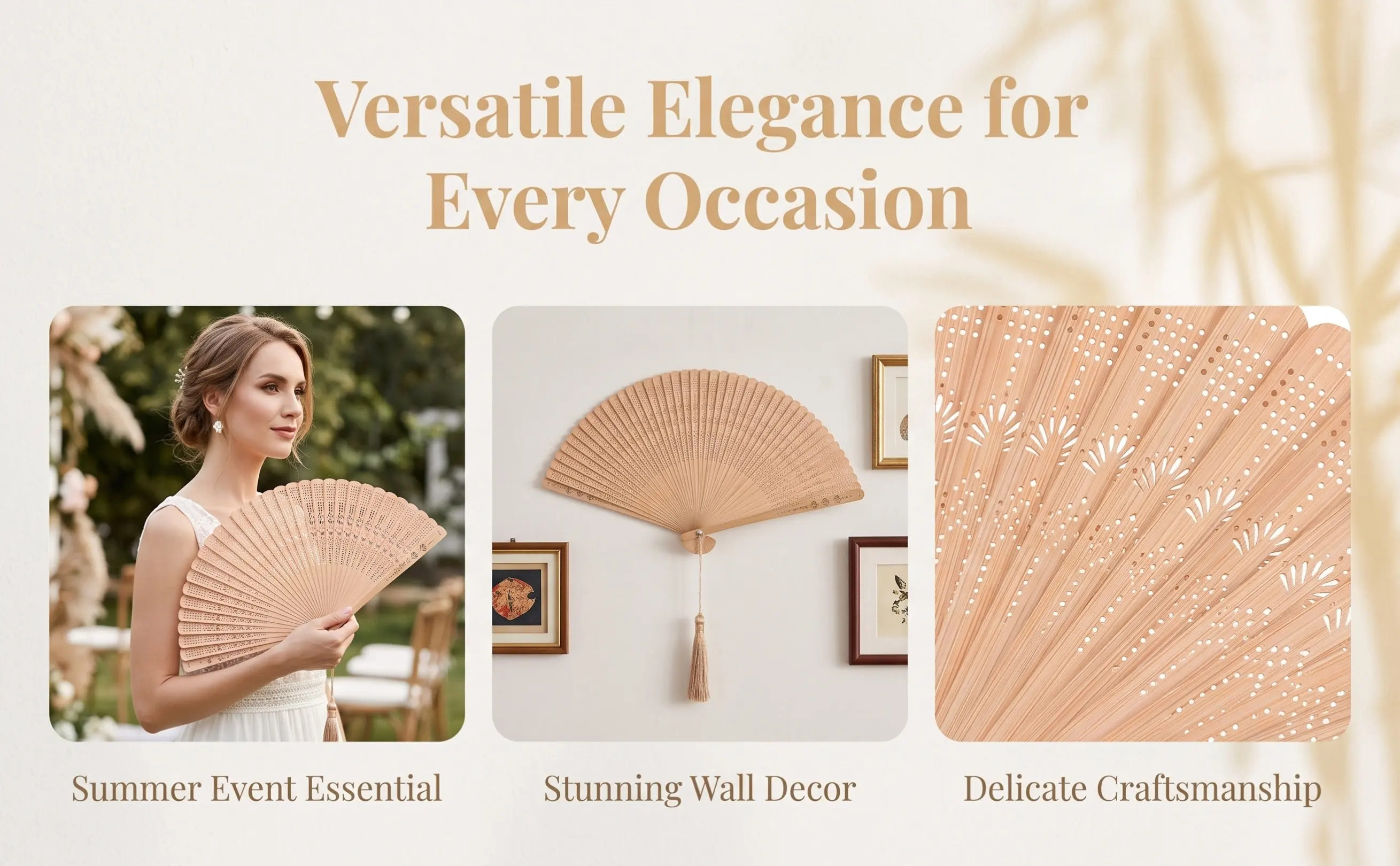 Vintage Bamboo Hand Fan Foldable for Women Delicate Workmanship Portable Compact Elegant Accessory Dance Performance Daily Use
