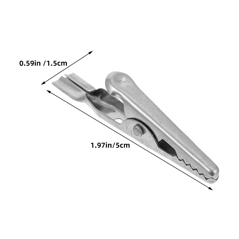 8Pcs Resistant Stainless Steel Alligator Clips Test Clip For Automotive Electrical Testing Makers Grade Soldering