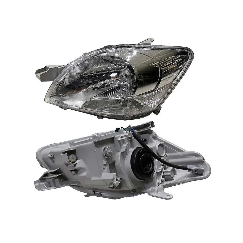 A Pair Car Crystal Headlights For Toyota Belta KSP92 NCP96 SCP92 2005 to 2010 Headlamp