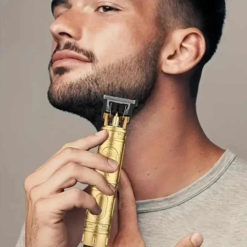 T9 Cordless Hair Clipper Rechargeable Beard Trimmer for Men 4 Combs Brush USB C Charging Cable Universal Voltage Travel Shaver
