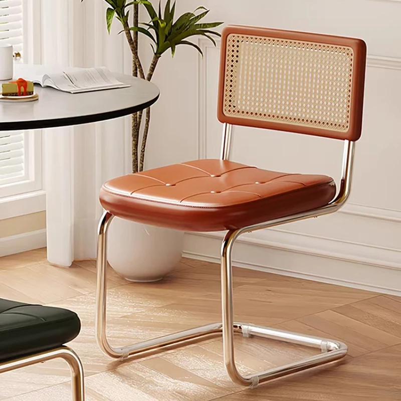 Rattan Modern Dining Chairs Nordic Accent Living Room Dining Chairs Home Restaurant Articulos Para El Hogar Hotel Furniture