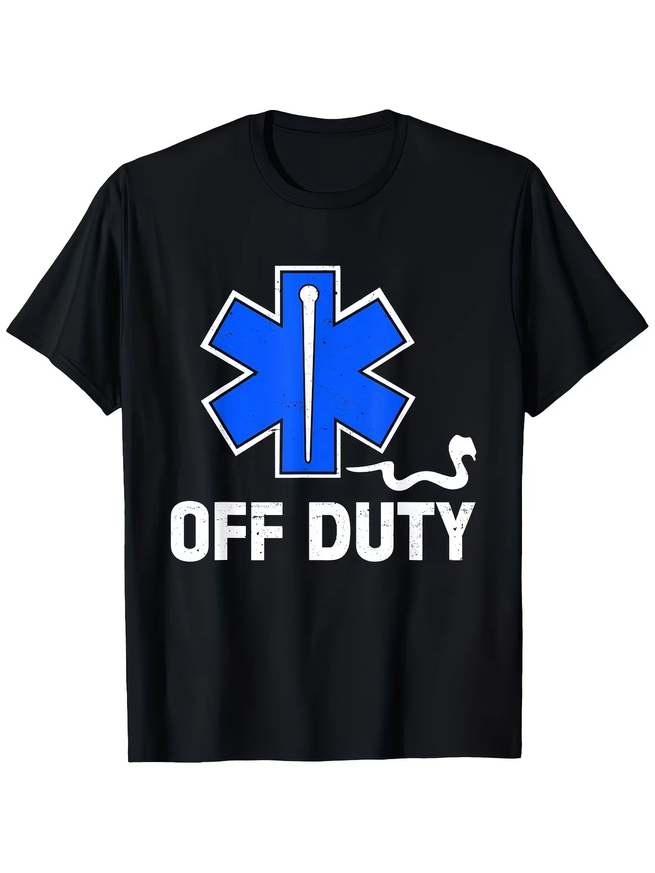 Men'S Perfect for First Responders During Off  EMS T Shirt for Off-Duty Emts Features OFF DUTY Women Tee Oversize Streetwear