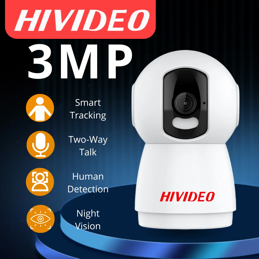 

Hivideo 3MP Wifi Security Camera Indoor Baby Monitor Human Detection Night Vision IP Camera Video Surveillance